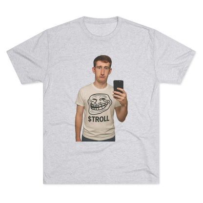 TROLL Unisex Tri-Blend Crew Tee | Funny Tee | Casual Wear | Gift for Friends | Trendy Shirt | Meme Apparel