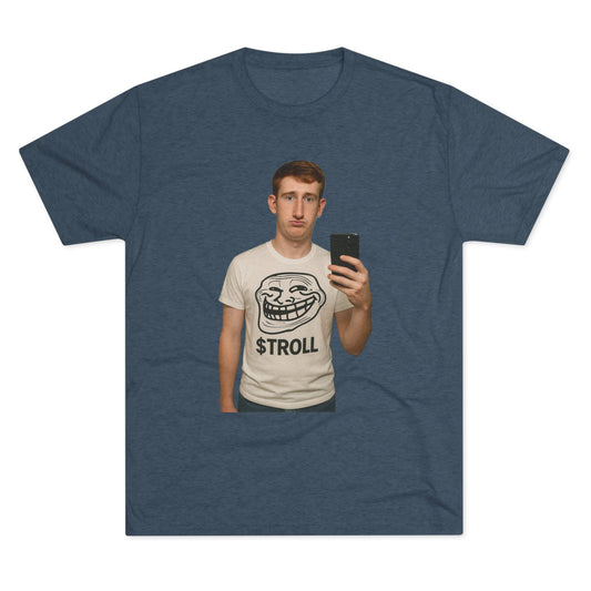 TROLL Unisex Tri-Blend Crew Tee | Funny Tee | Casual Wear | Gift for Friends | Trendy Shirt | Meme Apparel