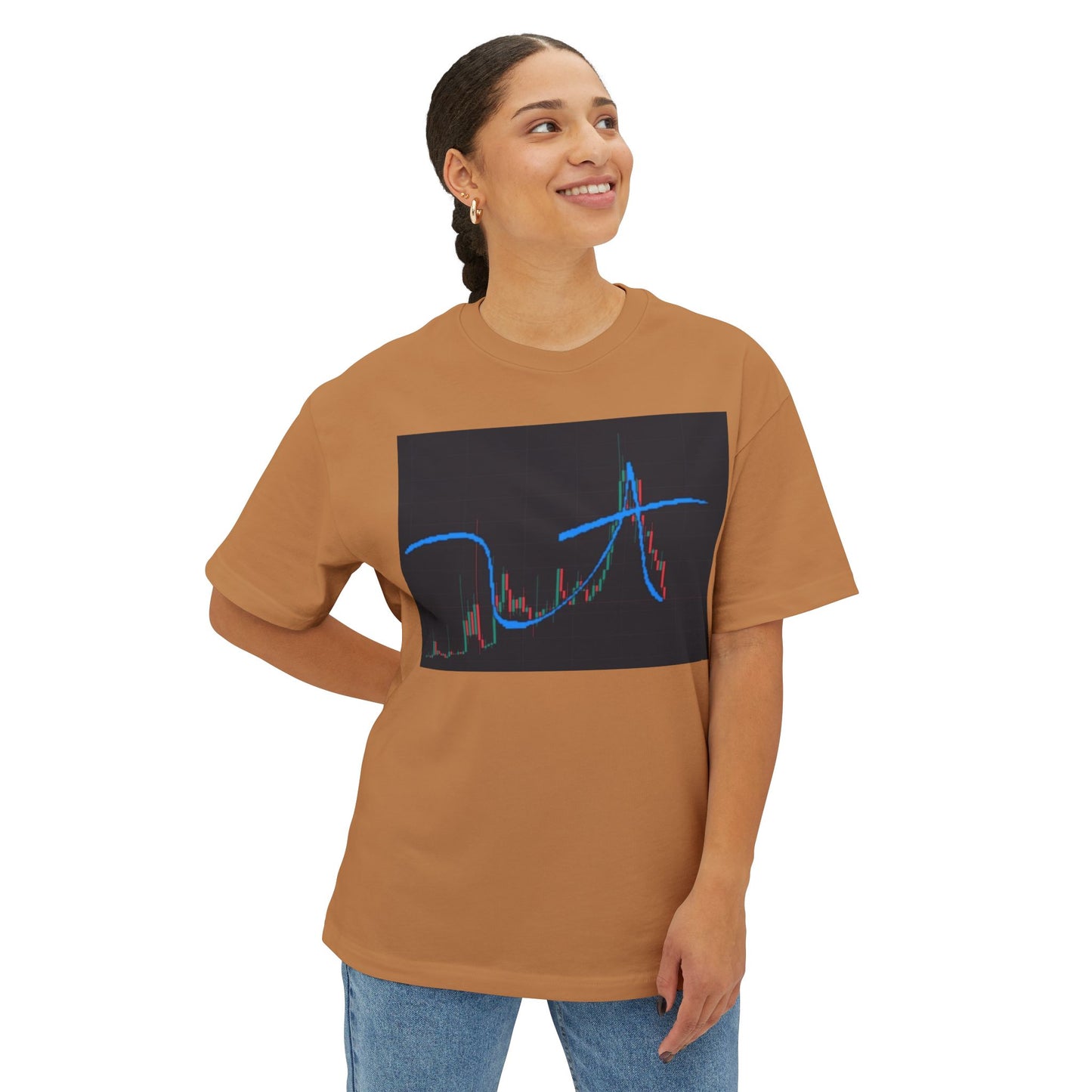 @ye Stylish Unisex Oversized Boxy Tee with Trendy Graph Design, Casual Fashion Tee, Streetwear Top, Comfortable Everyday Wear, Gift for Friends