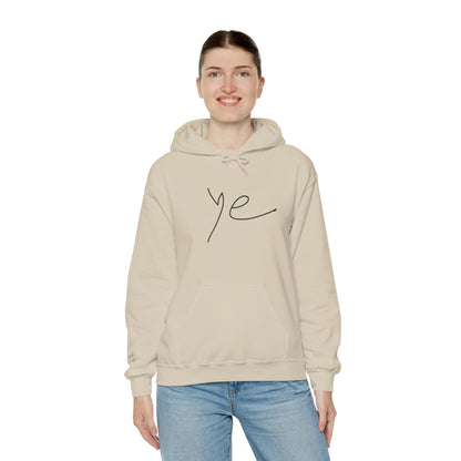 Ye 7BN Minimalist Unisex Hooded Sweatshirt, Casual Streetwear, Gift for Fans, Cozy Layering, Everyday Style, Unique Graphic Hoodie