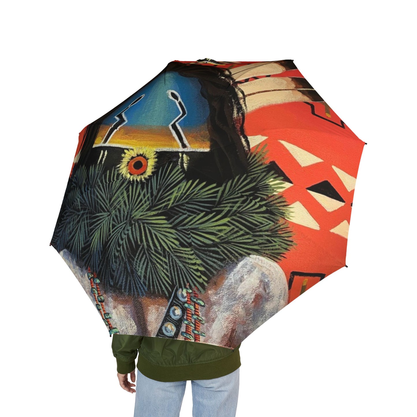 Yei Vibrant Artistic Umbrella with Indigenous Design, Stylish Rain Gear, Unique Gift for Art Lovers, Compact Travel Umbrella, Boho Chic [...]