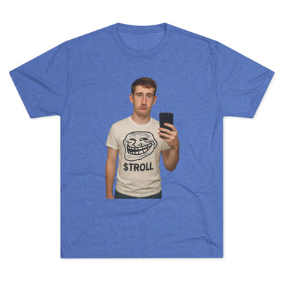 TROLL Unisex Tri-Blend Crew Tee | Funny Tee | Casual Wear | Gift for Friends | Trendy Shirt | Meme Apparel