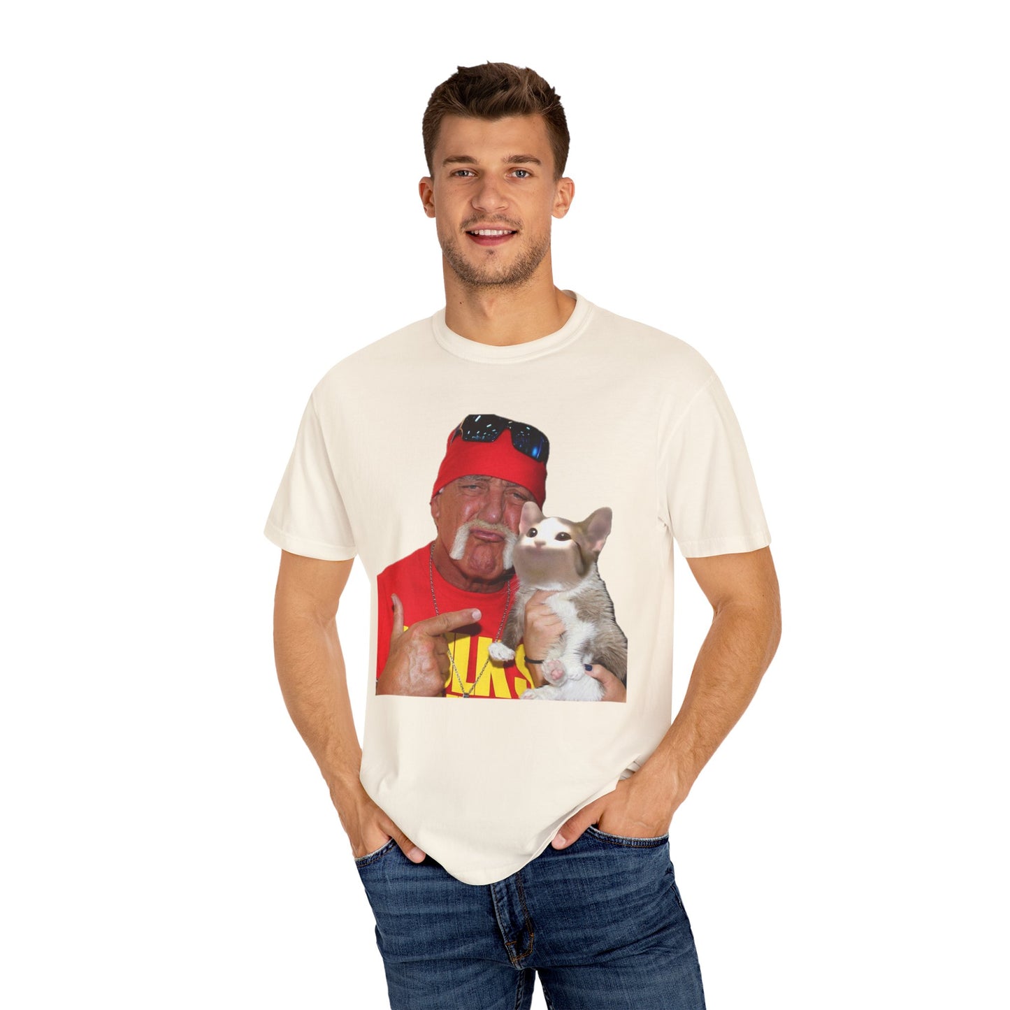 POPCAT Hilarious Unisex T-Shirt: Perfect for Dads, Pet Lovers, Gifts, Funny Apparel, Casual Wear, Cat Lovers
