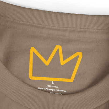Trench Merch Crown Logo Unisex Heavyweight Cotton Tee, Casual Streetwear Shirt, Gift for Him/Her, Summer Style, Vibrant Graphics Tee