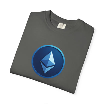 Ethereum Graphic T-Shirt, Unisex Casual Tee, Blockchain Apparel, Gamer Shirt, Crypto Gift, Stylish Streetwear
