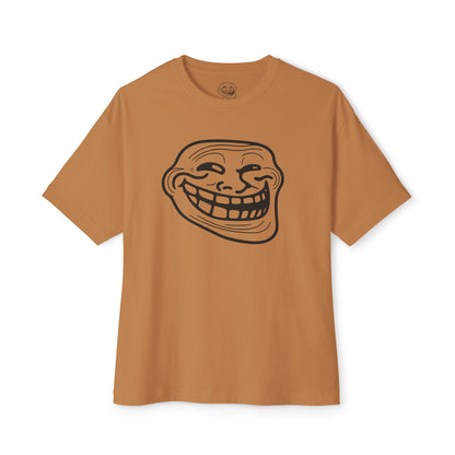 TROLL Funny Graphic Tee, Unisex Oversized Boxy Tee with Troll Face Design, Casual Wear, Gift for Friends, Humor Shirt, Comfortable Everyday Wear