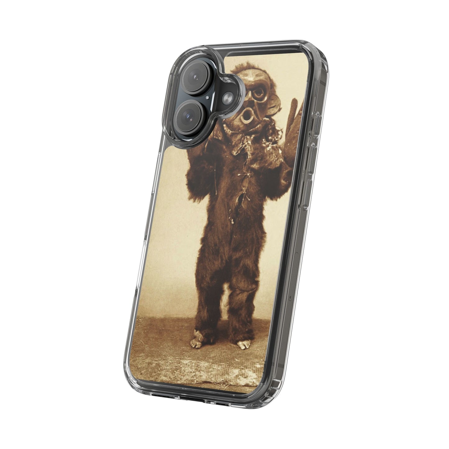 Yei Vintage Monster Clear Phone Case, Unique Phone Cover, Halloween Gift, Retro Style Case, Fun Accessories