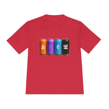 Swasticoin/Crypto Cans Unisex Moisture Wicking Tee, Perfect for Gamers, Crypto Enthusiasts, Gift for Tech Lovers, Casual Wear, Sports Shirt