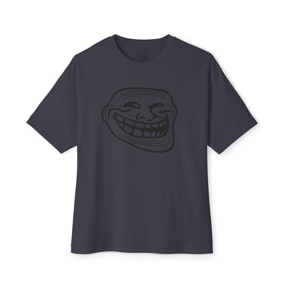 TROLL Funny Graphic Tee, Unisex Oversized Boxy Tee with Troll Face Design, Casual Wear, Gift for Friends, Humor Shirt, Comfortable Everyday Wear