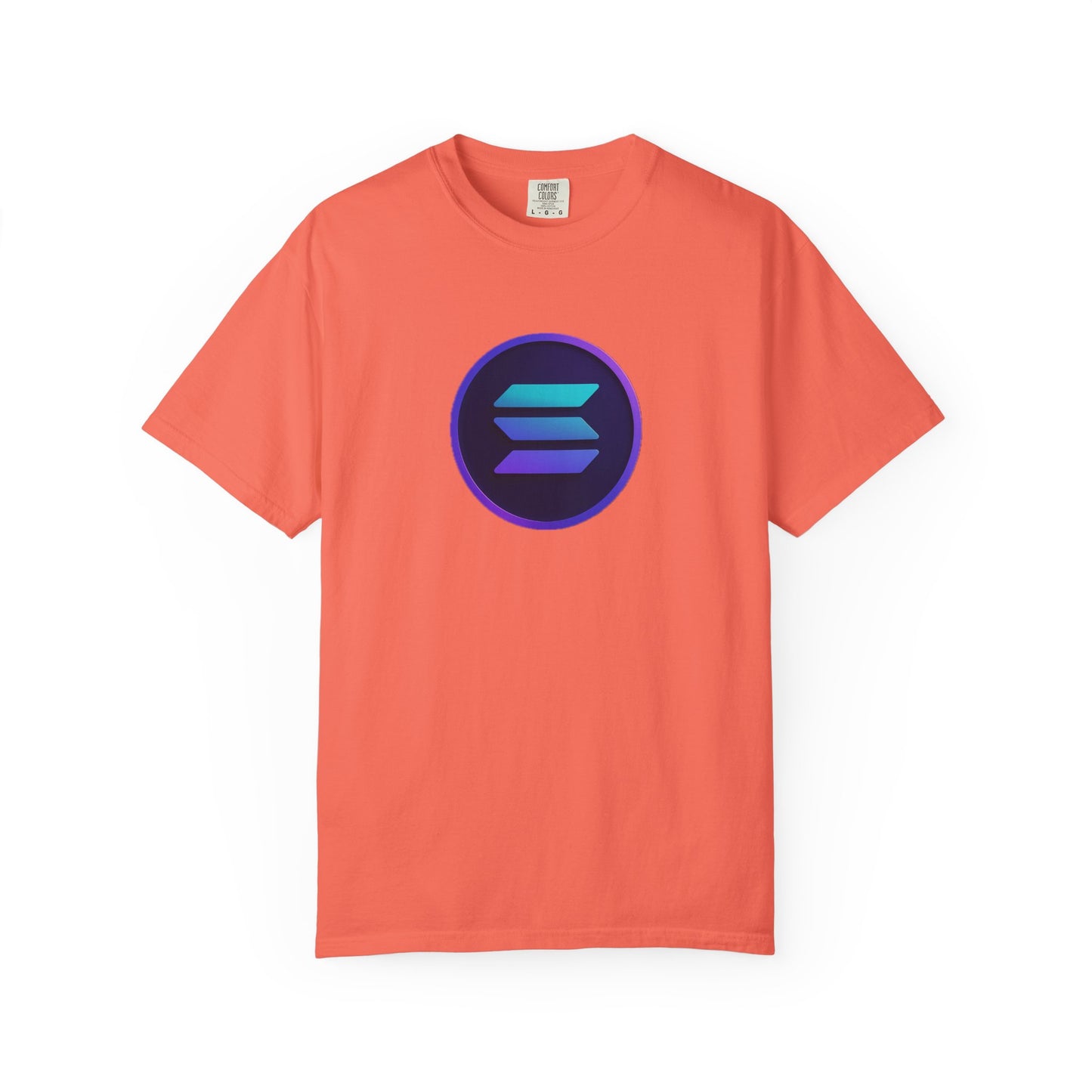 Solana Stylish Garment-Dyed T-Shirt with Colorful Logo, Trendy Graphic Tee, Casual Wear, Everyday Comfort, Perfect Gift Idea