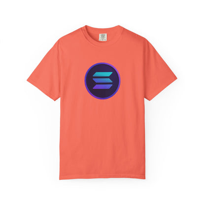 Solana Stylish Garment-Dyed T-Shirt with Colorful Logo, Trendy Graphic Tee, Casual Wear, Everyday Comfort, Perfect Gift Idea