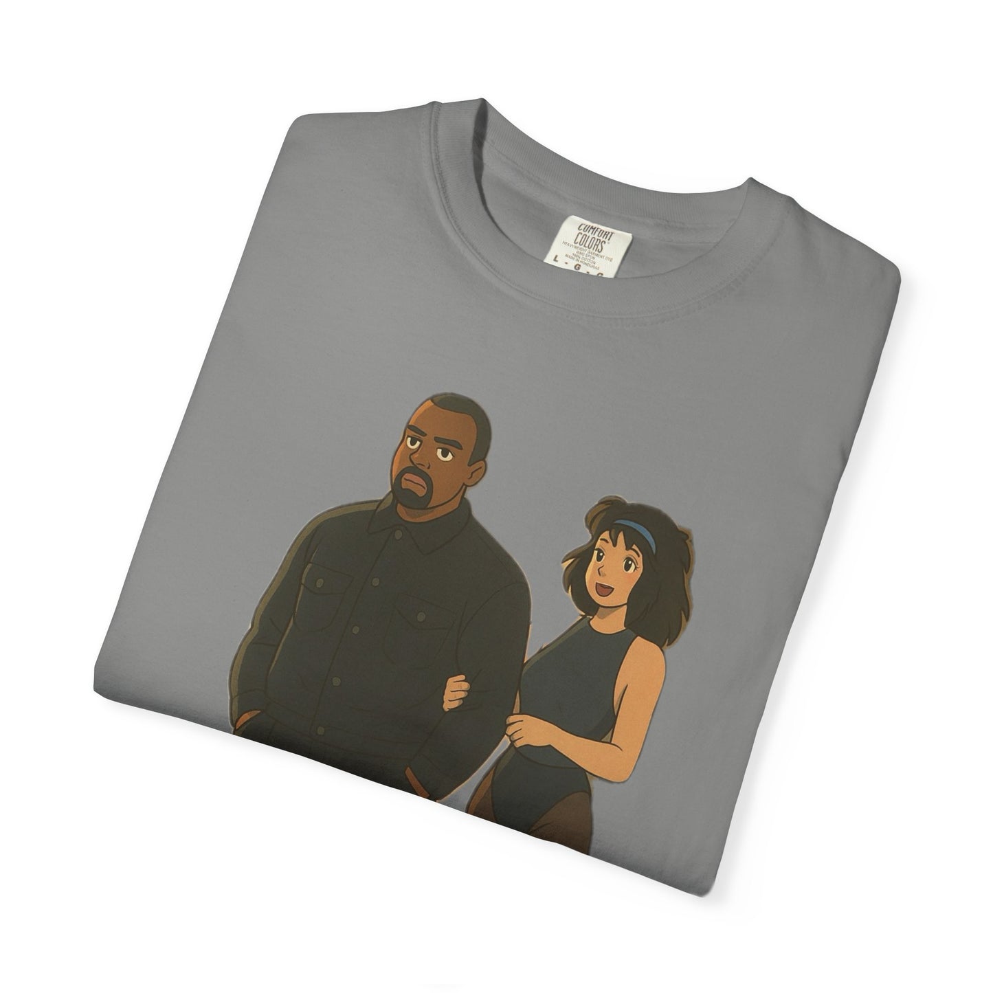 Ye & Bianca Graphic Tee, Trendy Unisex T-shirt, Cartoon Style, Streetwear, Gift for Music Lovers, Casual Fashion