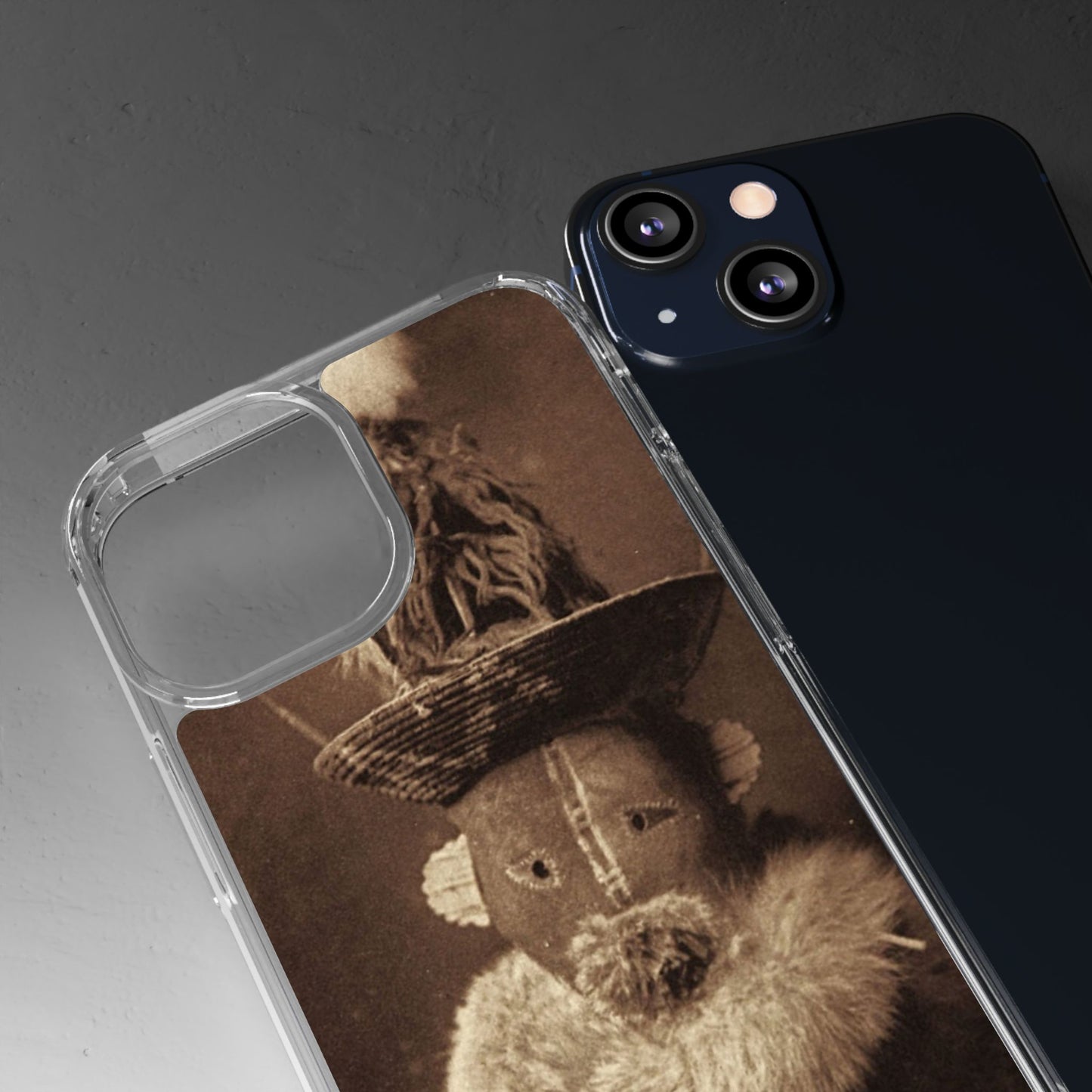 Yei Vintage Ethnic Clear Phone Case, Unique Phone Protector, Bohemian iPhone Case, Artistic Clear Cover, Cultural Phone Accessory