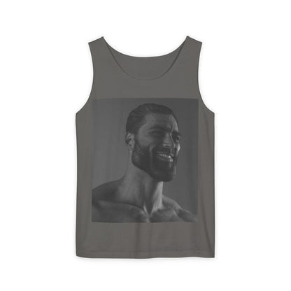 GIGA Unisex Garment-Dyed Tank Top, Summer Apparel, Funny Graphic Tee, Workout Wear, Unique Gift Idea, Casual Outfit