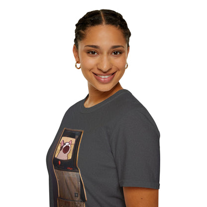 POPCAT Retro Arcade Unisex T-Shirt, Gamer Tee, Vintage Gaming Shirt, Gift for Gamers, Casual Wear