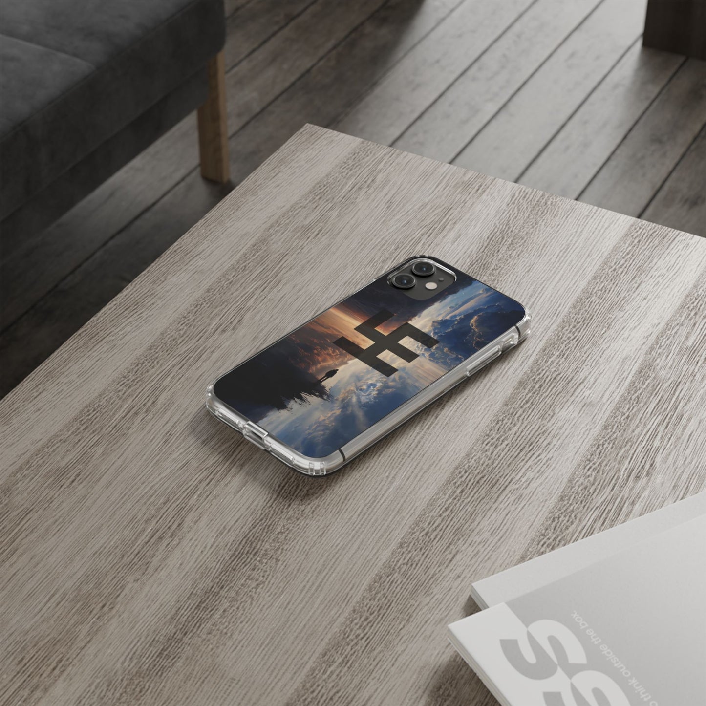Swasticoin Nature-Themed Clear Phone Case, Unique Phone Cover with Scenic Design, Eco-Friendly Protection, Gift for Travelers, Custom Phone Accessory