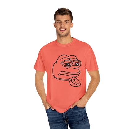Thoughtful Pepe Unisex T-Shirt, Funny Graphic Tee, Gift for Friends, Casual Wear, Meme Inspired Fashion