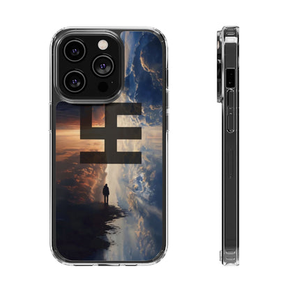 Swasticoin Nature-Themed Clear Phone Case, Unique Phone Cover with Scenic Design, Eco-Friendly Protection, Gift for Travelers, Custom Phone Accessory
