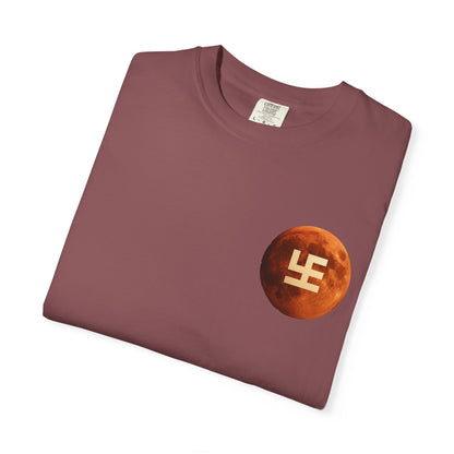 Swasticoin Cosmic Unisex T-Shirt with Moon Design, Perfect for Everyday Wear, Casual Outings, Gifts for Space Enthusiasts, and Eco-friendly Fashion