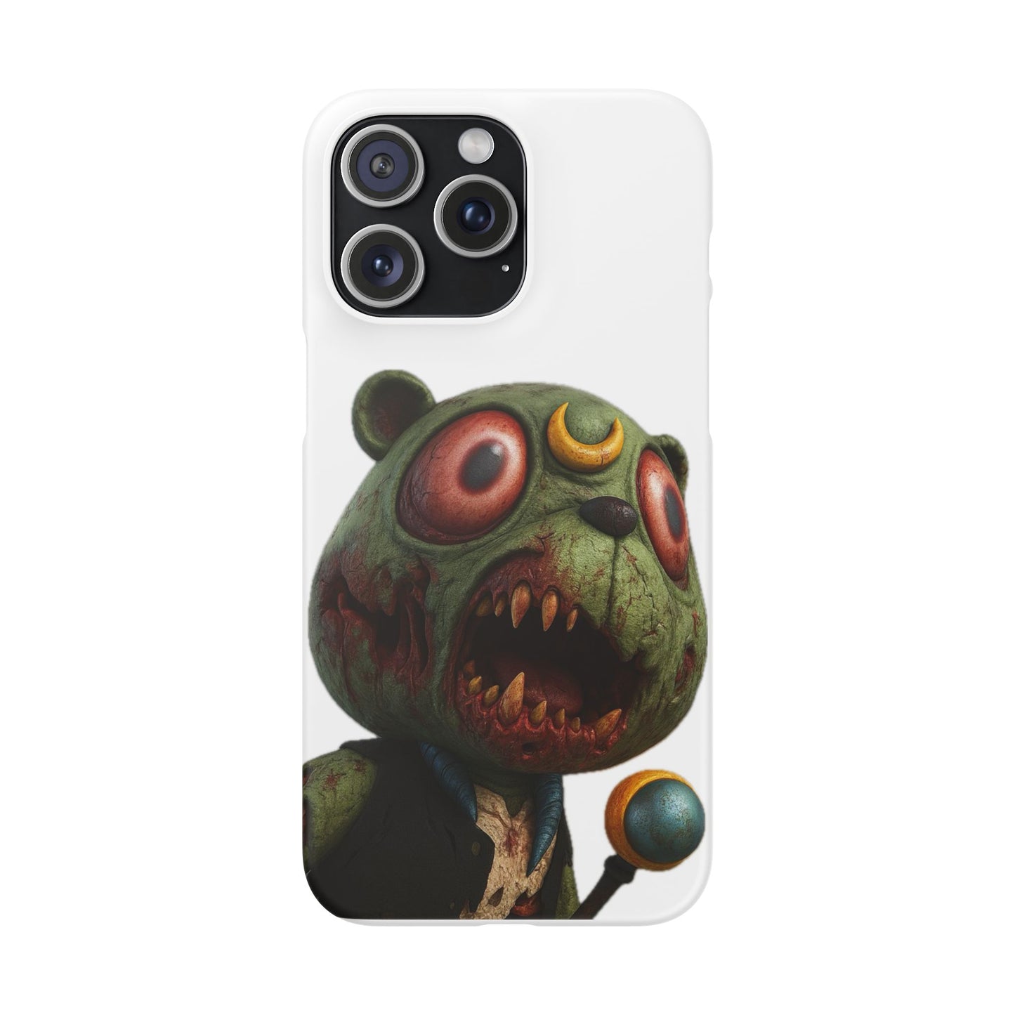 4NBT Zombie Bear Phone Case, Horror Snap Case, Cute but Spooky Accessory, Gift for Halloween, Unique Phone Cover