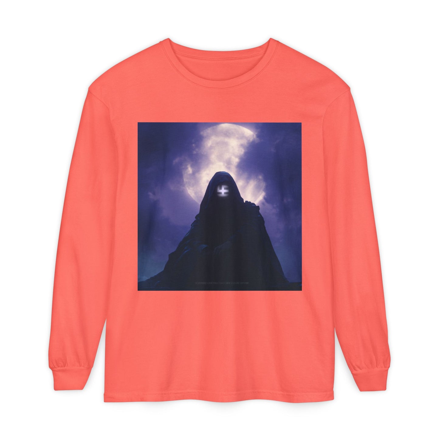 Swasticoin Mystical Mountain Long Sleeve T-Shirt | Unisex Graphic Tee, Trendy Layering Top, Casual Wear, Perfect Gift for Adventurers