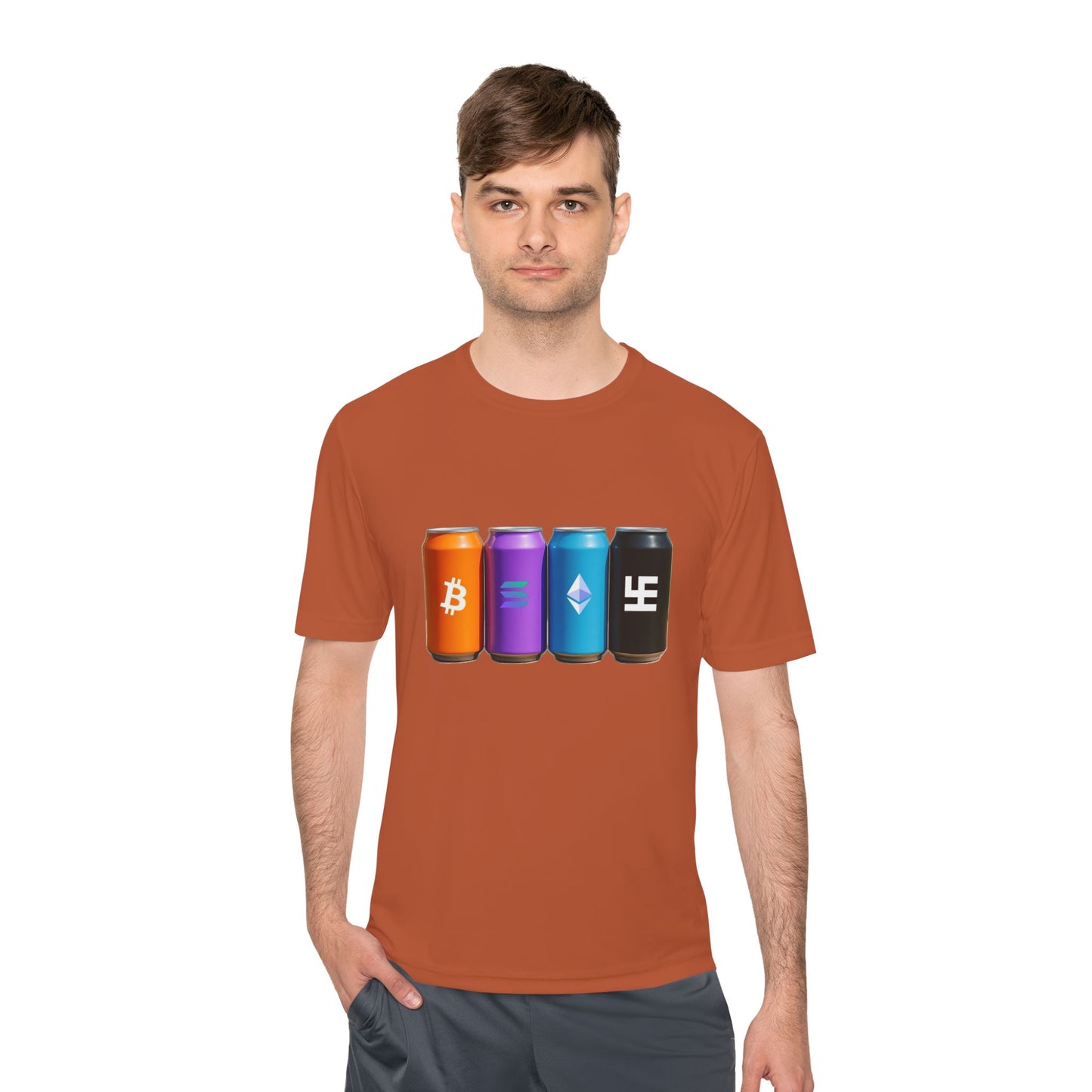Swasticoin/Crypto Cans Unisex Moisture Wicking Tee, Perfect for Gamers, Crypto Enthusiasts, Gift for Tech Lovers, Casual Wear, Sports Shirt