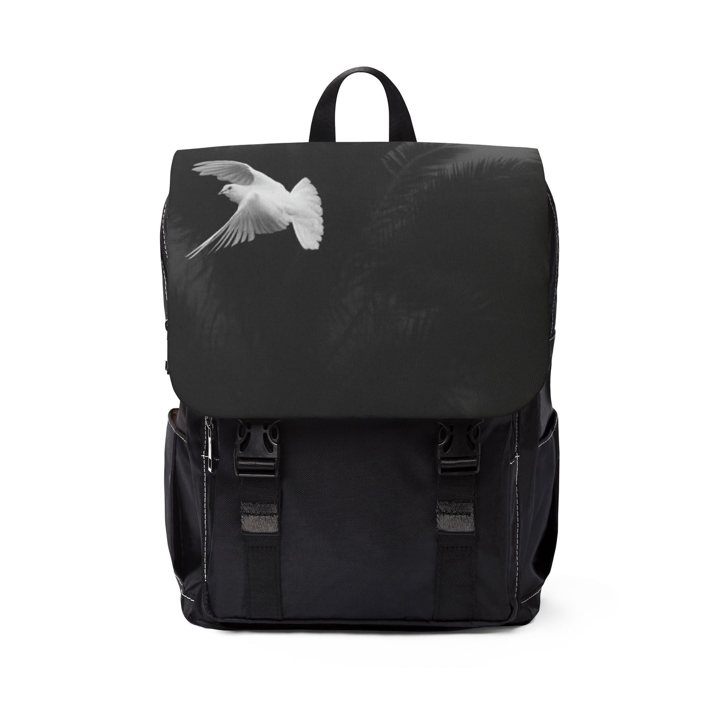 Swasticoin Stylish Bird-Print Unisex Casual Shoulder Backpack - Versatile for Work, Travel, School, Everyday Use, Gift for Students