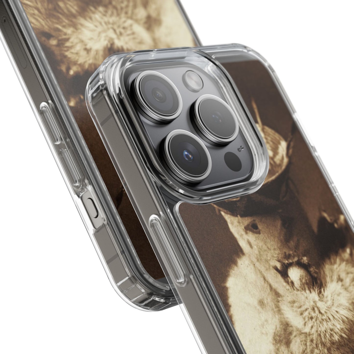 Yei Vintage Cat Photography Phone Case, Clear Cases, Unique Gift for Cat Lovers, Phone Accessory, Stylish Tech Gear, Animal Art
