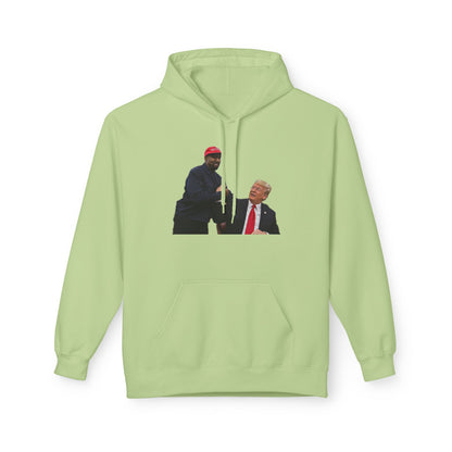 Ye & DJT Funny Political Fleece Hoodie, Unisex Softstyle Hoodie, Gift for Political Humor, Casual Wear, Election Day Apparel, Meme Clothing