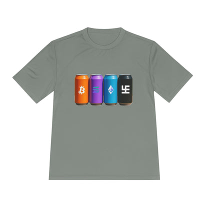 Swasticoin/Crypto Cans Unisex Moisture Wicking Tee, Perfect for Gamers, Crypto Enthusiasts, Gift for Tech Lovers, Casual Wear, Sports Shirt