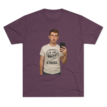 TROLL Unisex Tri-Blend Crew Tee | Funny Tee | Casual Wear | Gift for Friends | Trendy Shirt | Meme Apparel
