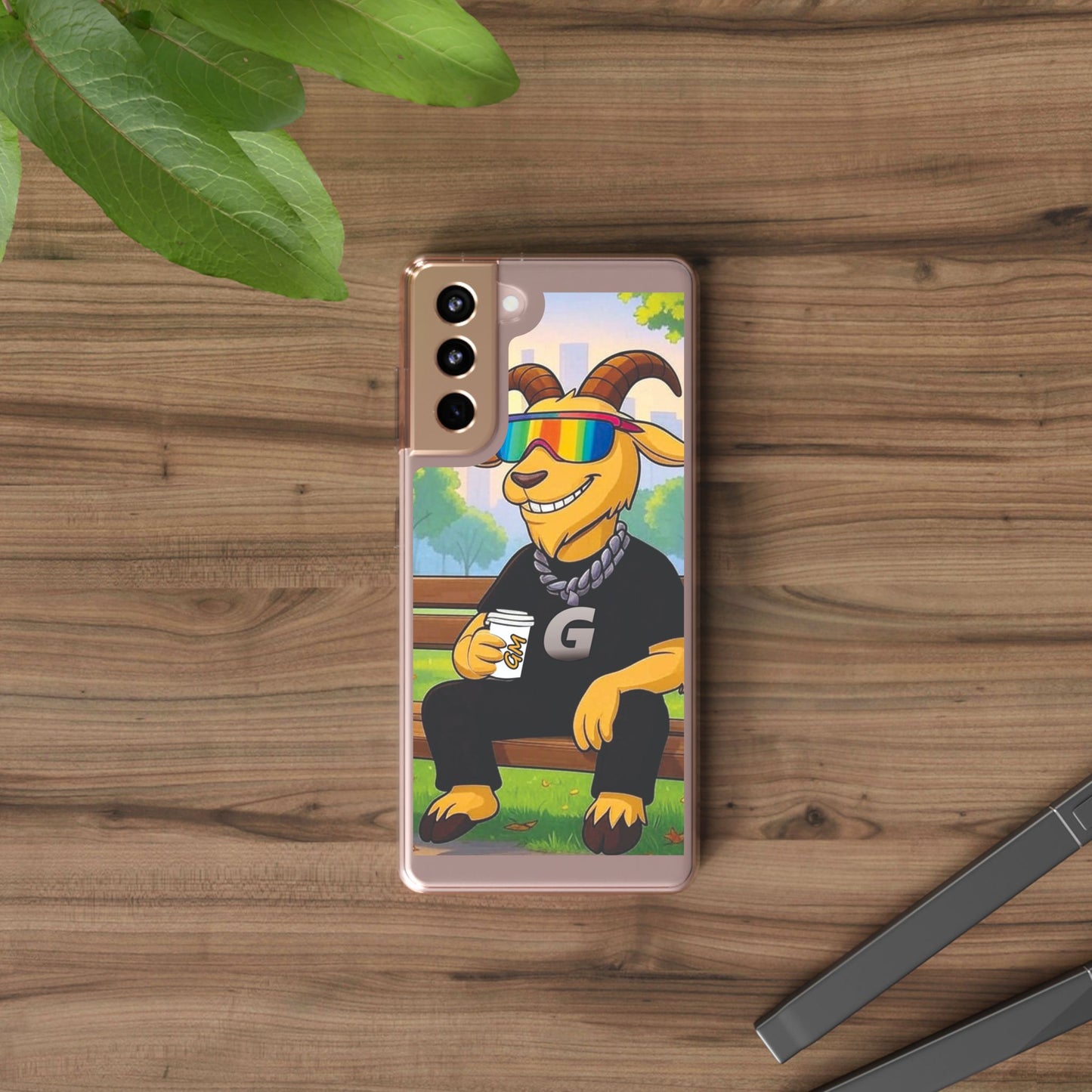Vibrant Goat Clear Phone Case, Fun Smartphone Cover, Animal Lover Gift, Stylish Tech Accessory, Unique Phone Protection