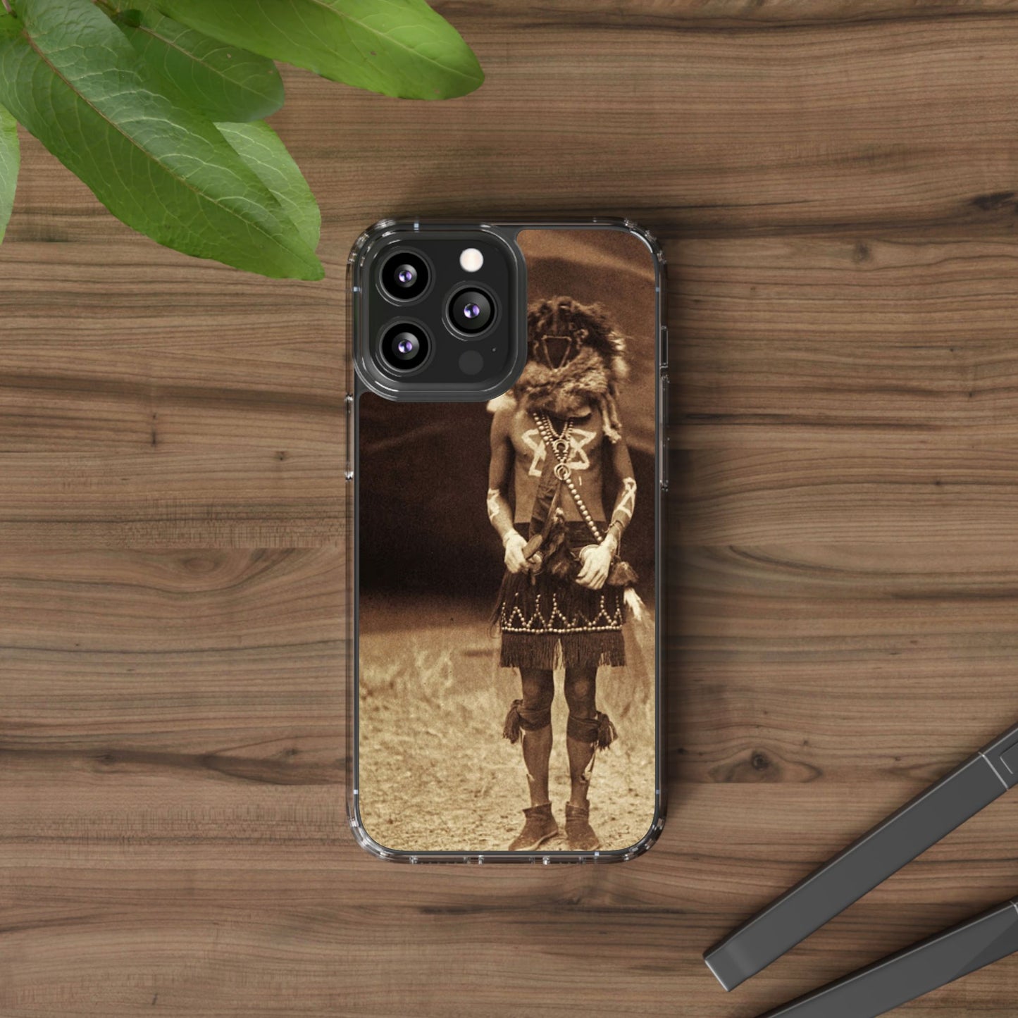Vintage Spirit Animal Clear Phone Case, Eco-Friendly Cell Phone Cover, Unique Gift for Nature Lovers, Boho Style Mobile Accessory, [...]