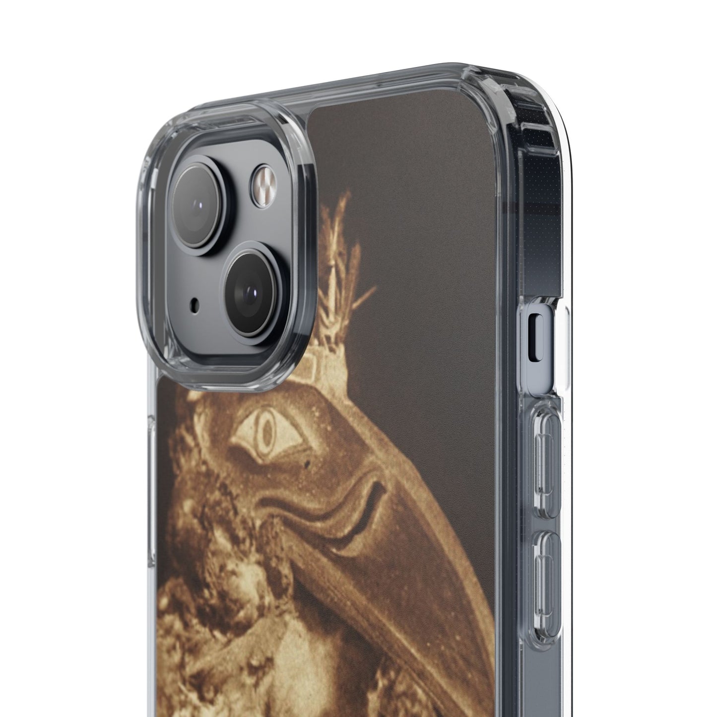 Yei Vintage Bird Design Clear Phone Case, Artistic Phone Accessories, Unique Gift for Nature Lovers, Eco-Friendly Tech Case, Stylish Protection