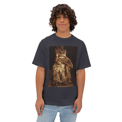 Yei Artistic Oversized Boxy Tee - Unique Graphic Tee, Statement Shirt, Casual Wear, Gift for Art Lovers, Trendy Streetwear