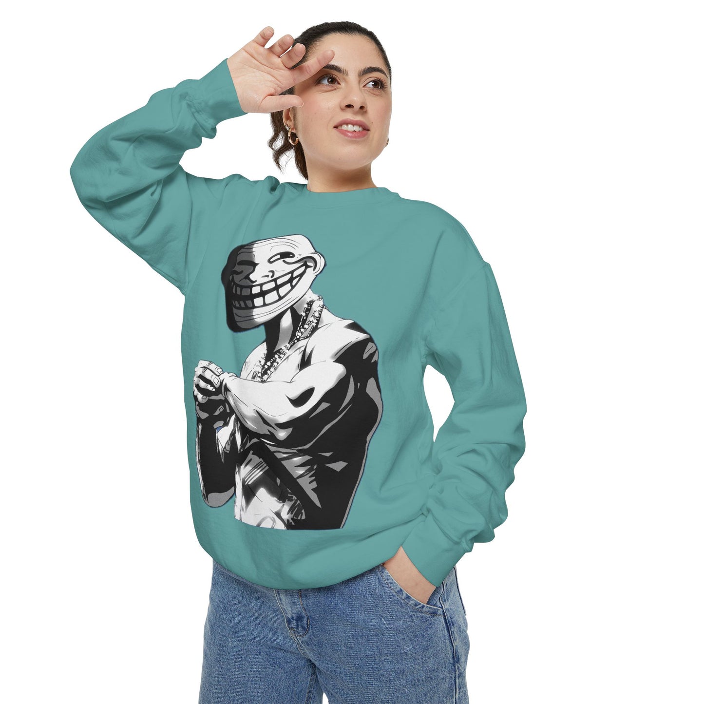 TROLL Stylish Unisex Sweatshirt with Playful Graphic, Trendy Streetwear, Cozy and Casual, Perfect Gift for Any Occasion, Unique Art Design