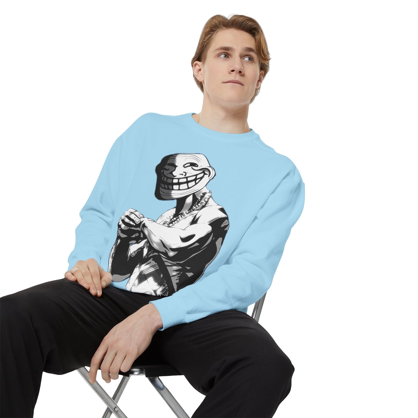 TROLL Stylish Unisex Sweatshirt with Playful Graphic, Trendy Streetwear, Cozy and Casual, Perfect Gift for Any Occasion, Unique Art Design