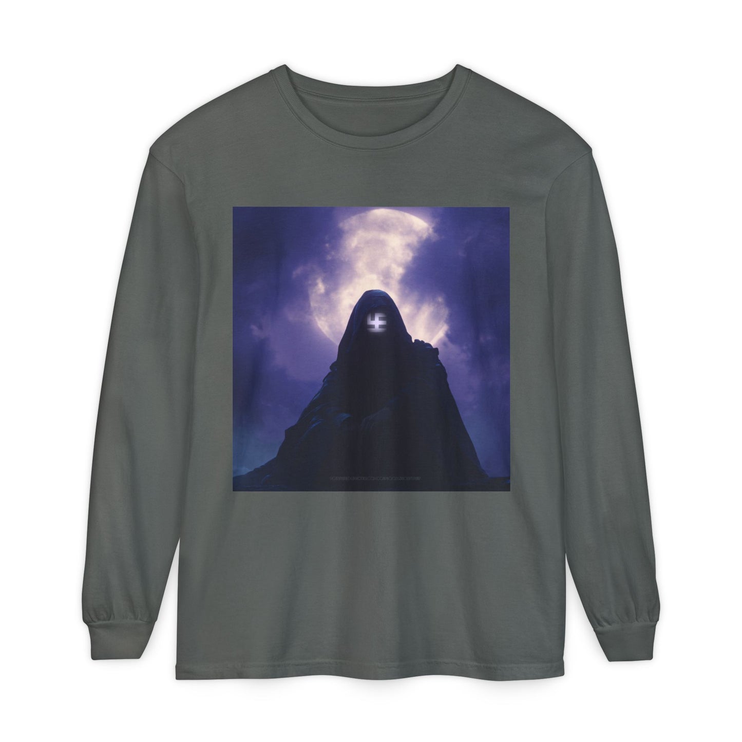 Swasticoin Mystical Mountain Long Sleeve T-Shirt | Unisex Graphic Tee, Trendy Layering Top, Casual Wear, Perfect Gift for Adventurers