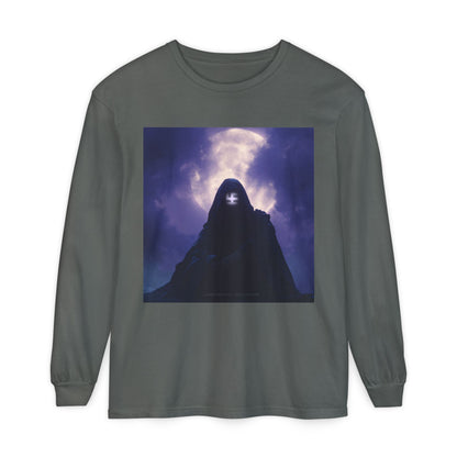 Swasticoin Mystical Mountain Long Sleeve T-Shirt | Unisex Graphic Tee, Trendy Layering Top, Casual Wear, Perfect Gift for Adventurers