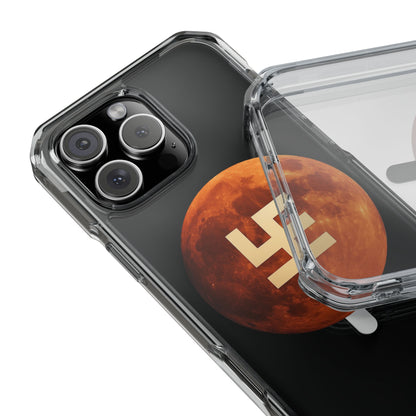 Swasticoin Magnetic Phone Case with Lunar Design, Unique Phone Accessory, Shockproof Clear Case, Stylish Phone Cover, Gift for Tech Lovers