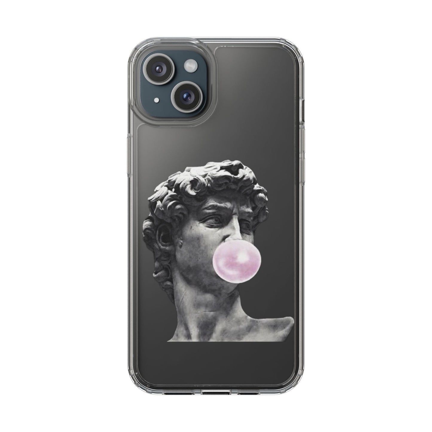 @ye Clear Phone Case with David Statue Design, Modern Phone Accessory for Art Lovers, Unique Gift, Customizable Compatible Soft Case