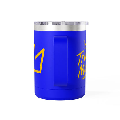 Trench Merch Crown Coffee Mug Tumbler, Perfect for Beach Lovers, Gifts for Friends, Summer Getaways, Adventure Travel, Crown Design