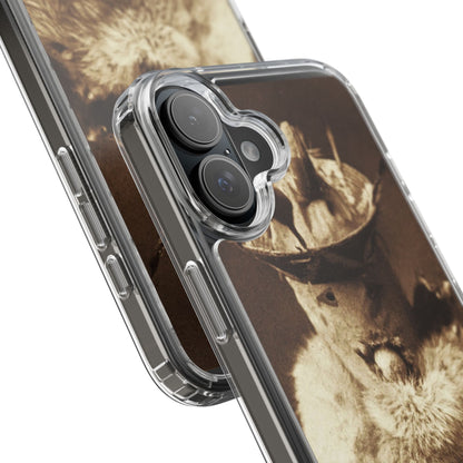 Yei Vintage Cat Photography Phone Case, Clear Cases, Unique Gift for Cat Lovers, Phone Accessory, Stylish Tech Gear, Animal Art