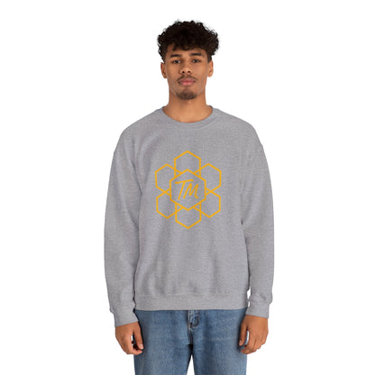 Trench Merch Stylish Honeycomb Crewneck Sweatshirt, Cozy Unisex Sweatshirt, Casual Fall Apparel, Gift for Honey Lovers, Trendy Weekend Wear