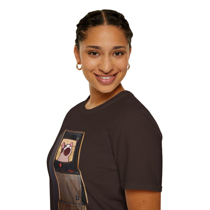 POPCAT Retro Arcade Unisex T-Shirt, Gamer Tee, Vintage Gaming Shirt, Gift for Gamers, Casual Wear