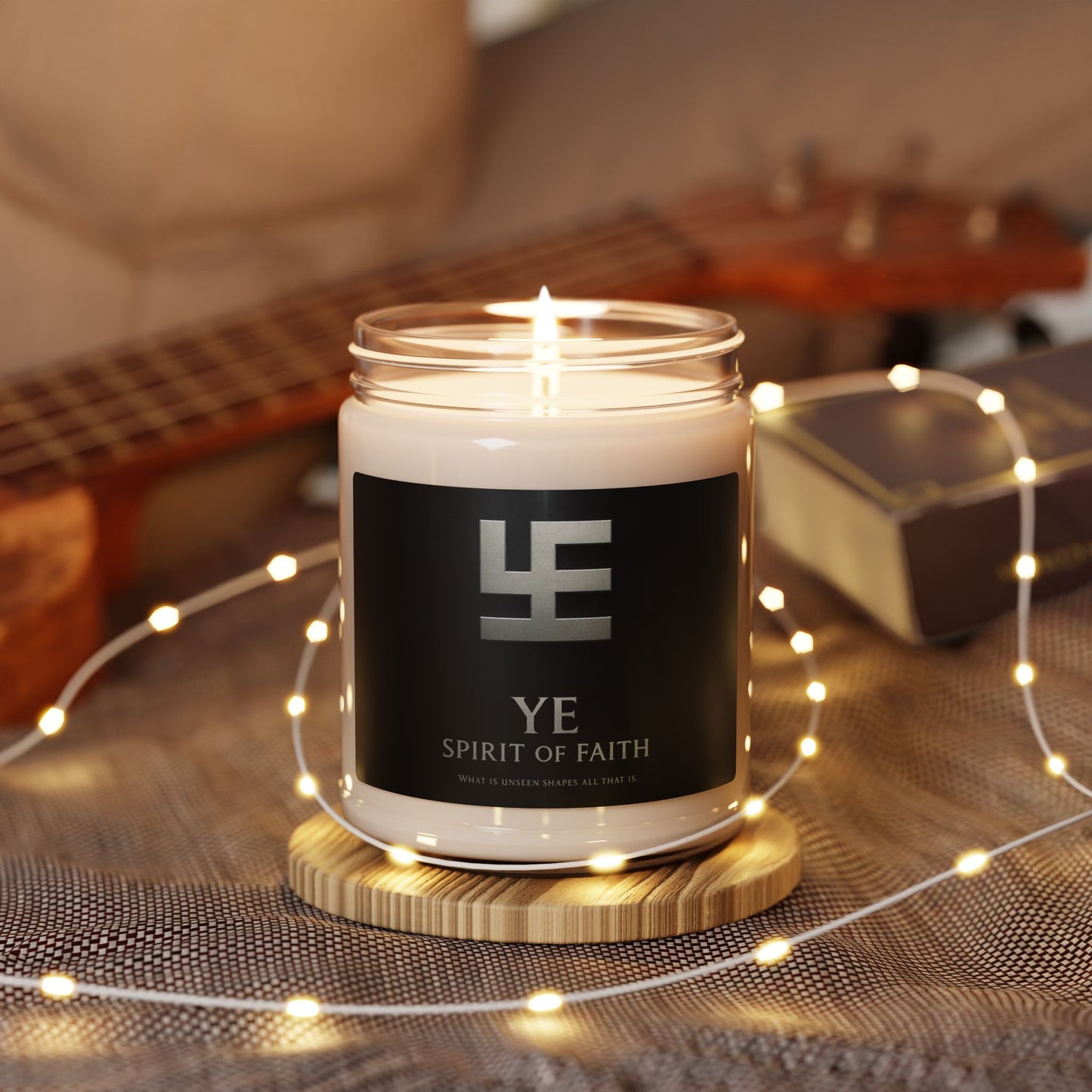 Swasticoin Scented Soy Candle - Spirit of Faith, Aromatherapy Gift, Home Decor, Relaxation Essentials, Mindfulness Self-Care