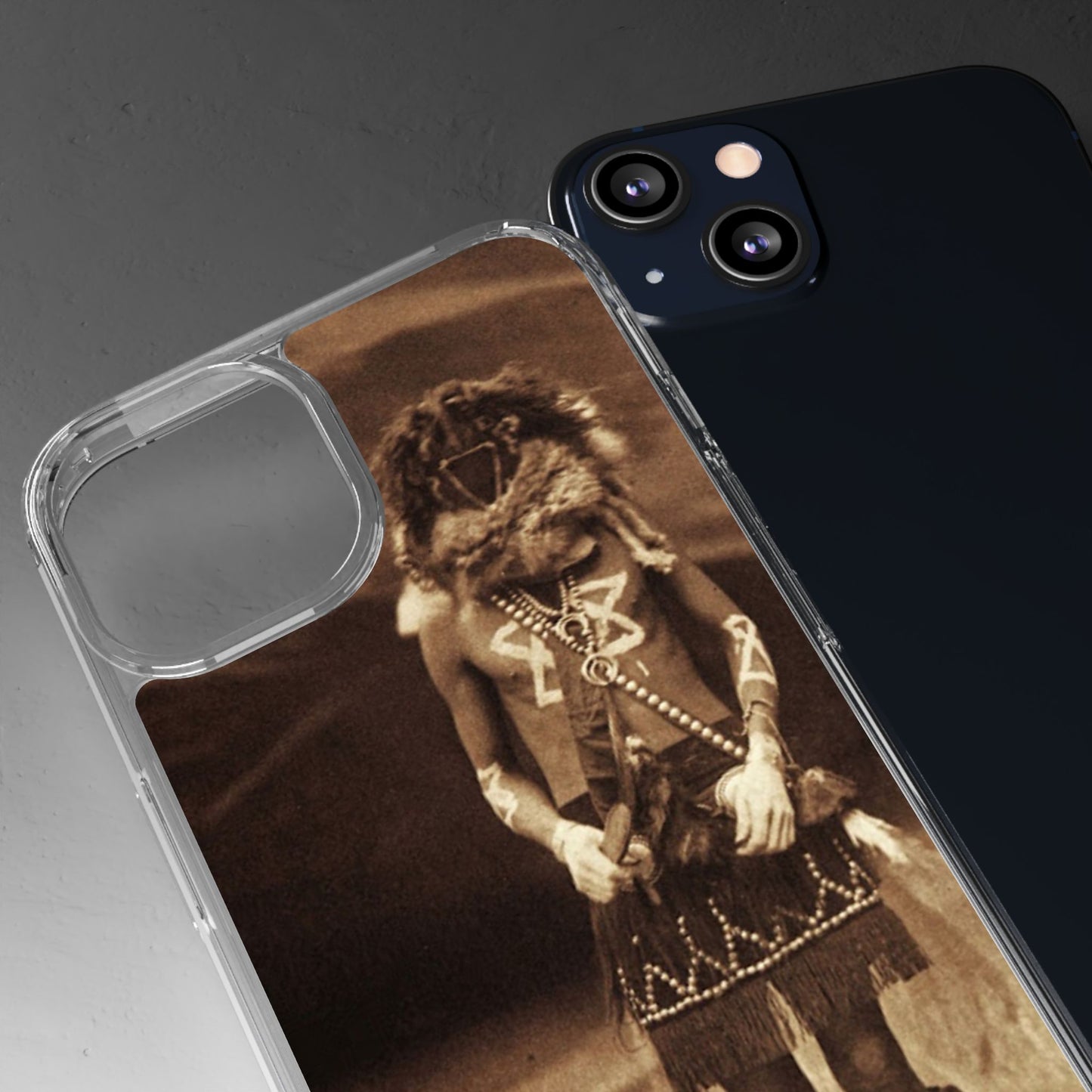 Vintage Spirit Animal Clear Phone Case, Eco-Friendly Cell Phone Cover, Unique Gift for Nature Lovers, Boho Style Mobile Accessory, [...]