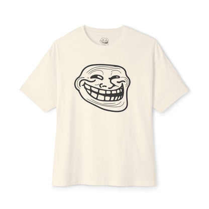 TROLL Funny Graphic Tee, Unisex Oversized Boxy Tee with Troll Face Design, Casual Wear, Gift for Friends, Humor Shirt, Comfortable Everyday Wear