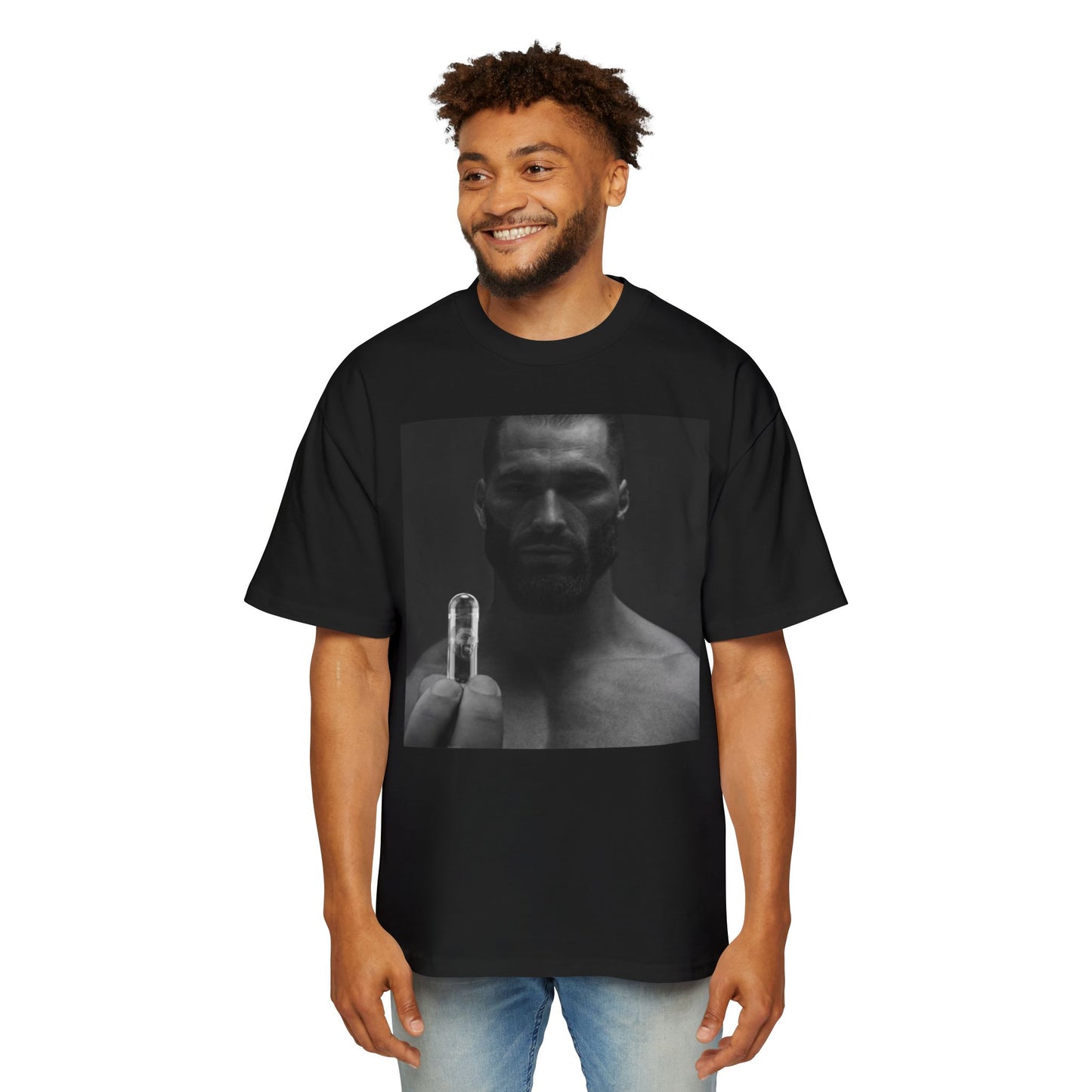 GIGA Men's Oversized Graphic Tee - Streetwear Staple, Gigachad Design, Casual Comfort, Perfect Gift for Him, Ideal for Music Festivals, [...]