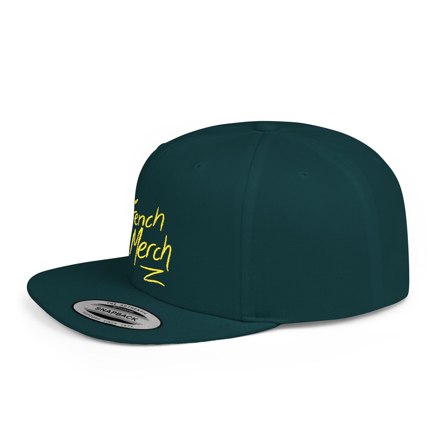 Trench Merch Trendy Flat Bill Snapback Hat, Cool Streetwear Cap for Casual Outings, Outdoor Events, Festivals, Unique Gift for Hip-Hop Fans